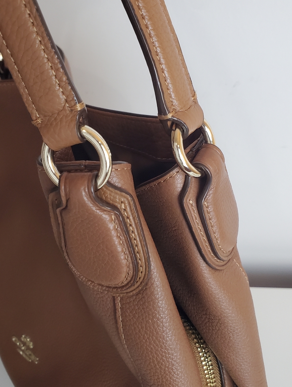 Coach Tan Leather Shoulder Bag - Picture 8 of 16